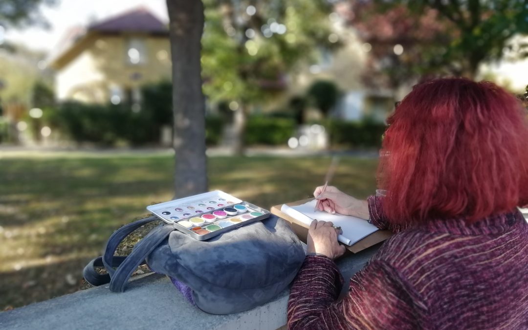 Stanoise dessinant un pavillon dans un clos - Crédit : ARCJ 2019