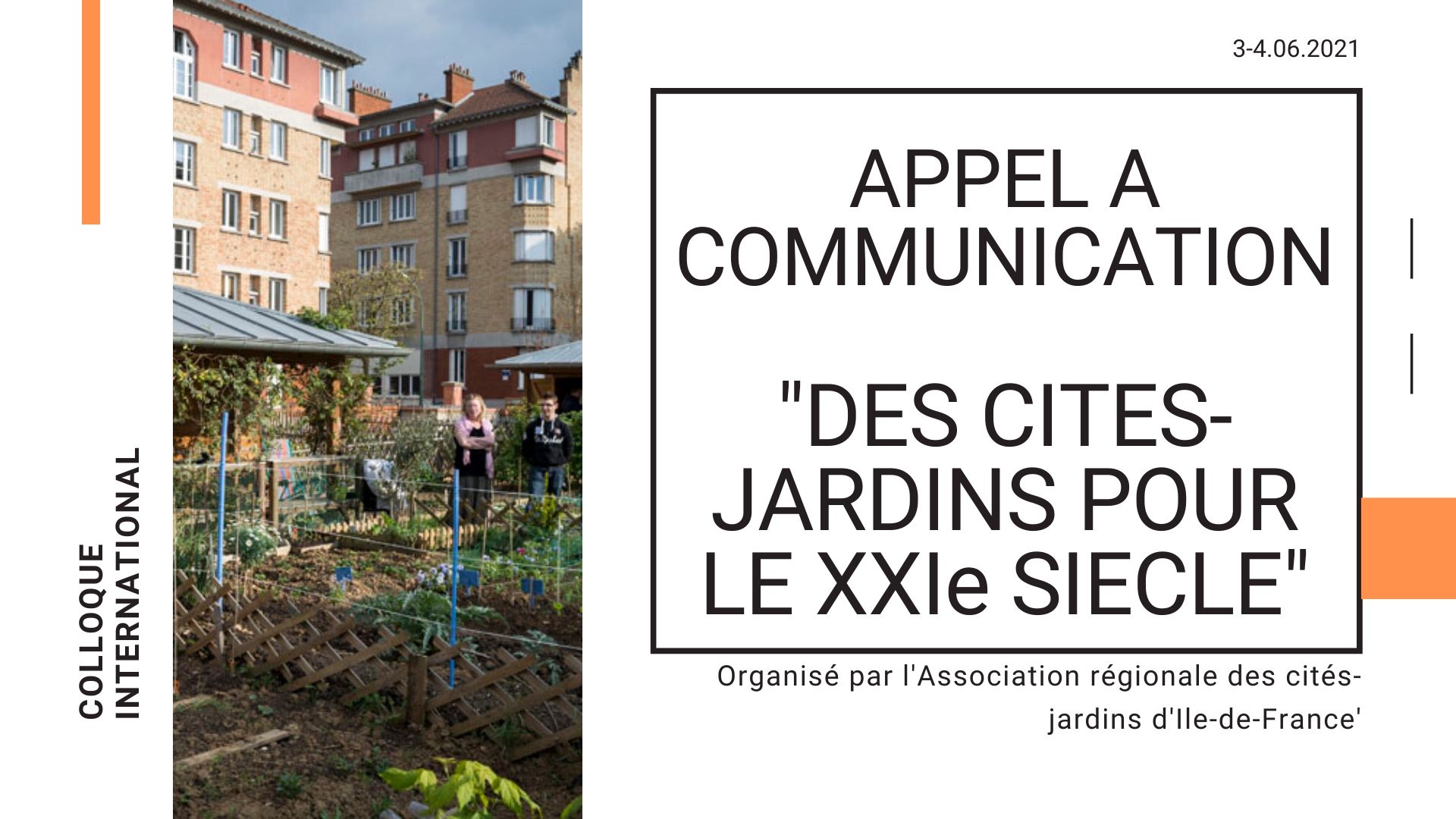 Appel A Communication Colloque International Des Cites Jardins Pour Le Xxieme Siecle Cites Jardins