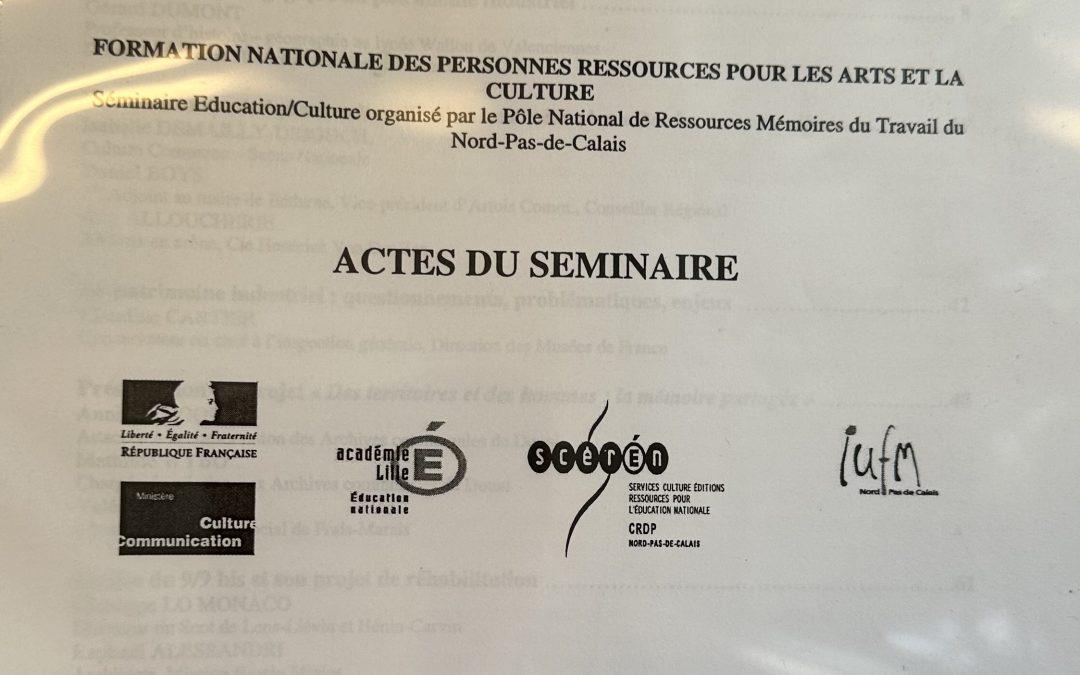 Actes du séminaire : Formation nationale des personnes ressources pour les arts et la culture du 10 et 11 mai 2005